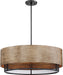 Nuvo Lighting - 60-6980 - Five Light Pendant - Barrique - Black / Honey Wood