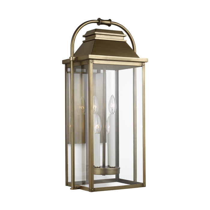 Visual Comfort Studio - OL13202PDB - Four Light Lantern - Wellsworth - Painted Distressed Brass