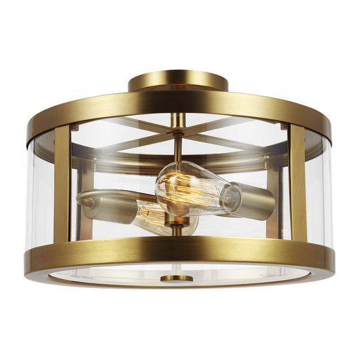 Visual Comfort Studio - SF341BBS - Two Light Semi-Flush Mount - Harrow - Burnished Brass