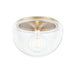 Mitzi - H284501L-AGB - One Light Flush Mount - Grace - Aged Brass