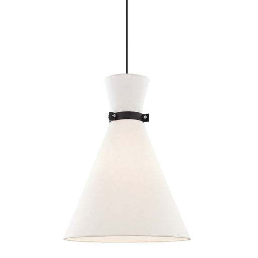 Mitzi - H294701L-PN/BK - One Light Pendant - Julia - Polished Nickel/Black
