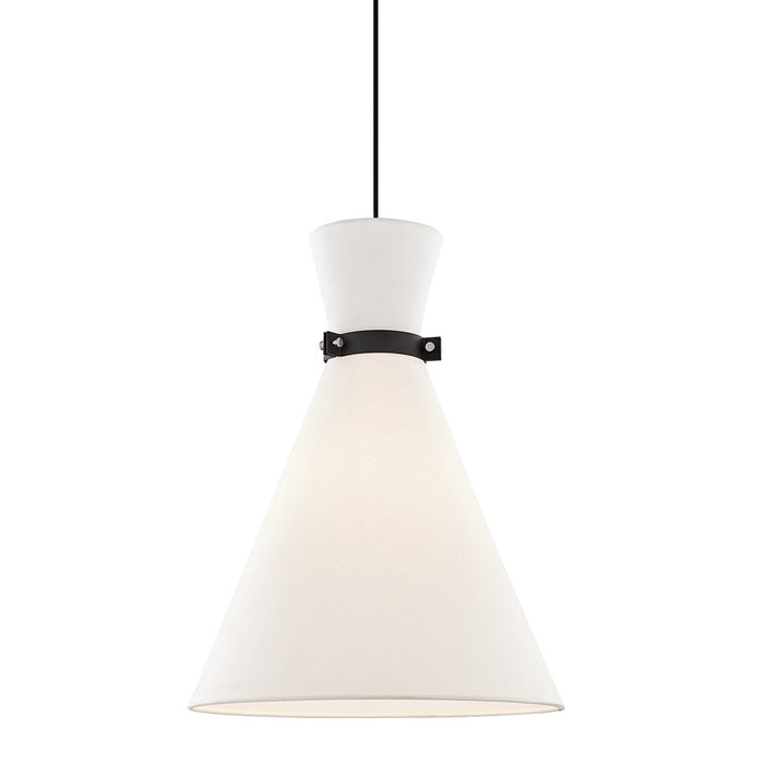 Mitzi - H294701L-PN/BK - One Light Pendant - Julia - Polished Nickel/Black