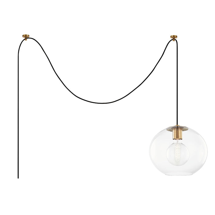 Mitzi - HL270701L-AGB - One Light Pendant - Margot - Aged Brass