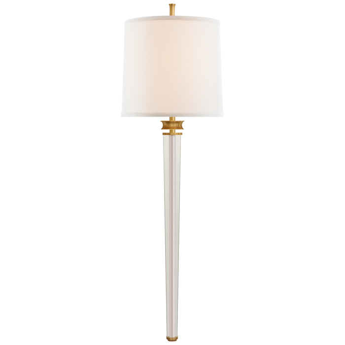 Visual Comfort Signature - TOB 2943HAB-L - Two Light Wall Sconce - Lyra - Hand-Rubbed Antique Brass and Crystal