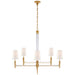 Visual Comfort Signature - TOB 5943HAB-L - Eight Light Chandelier - Lyra - Hand-Rubbed Antique Brass and Crystal