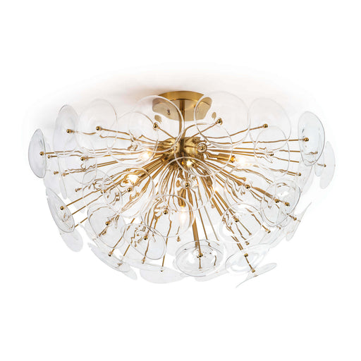 Regina Andrew - 16-1232CLR - Five Light Flush Mount - Poppy - Natural Brass