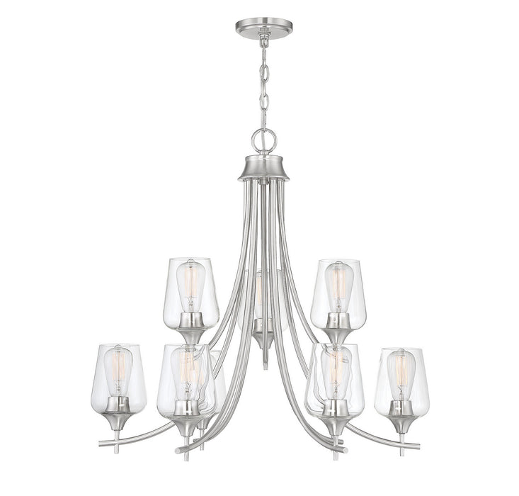 Savoy House - 1-4033-9-SN - Nine Light Chandelier - Octave - Satin Nickel