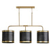 Capital Lighting - 835631GB - Three Light Island Pendant - Barrow - Galvanized Black and True Brass