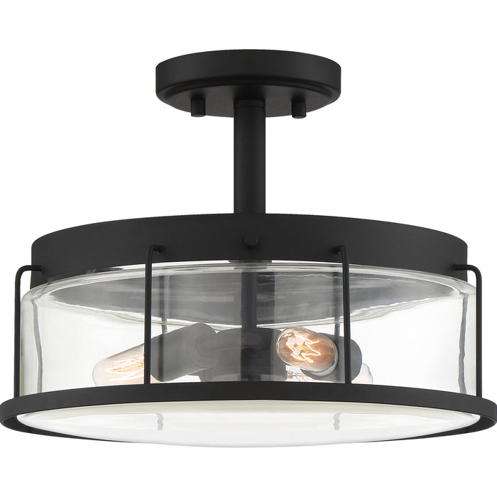 Quoizel - LUD1713EK - Three Light Semi Flush Mount - Ludlow - Earth Black