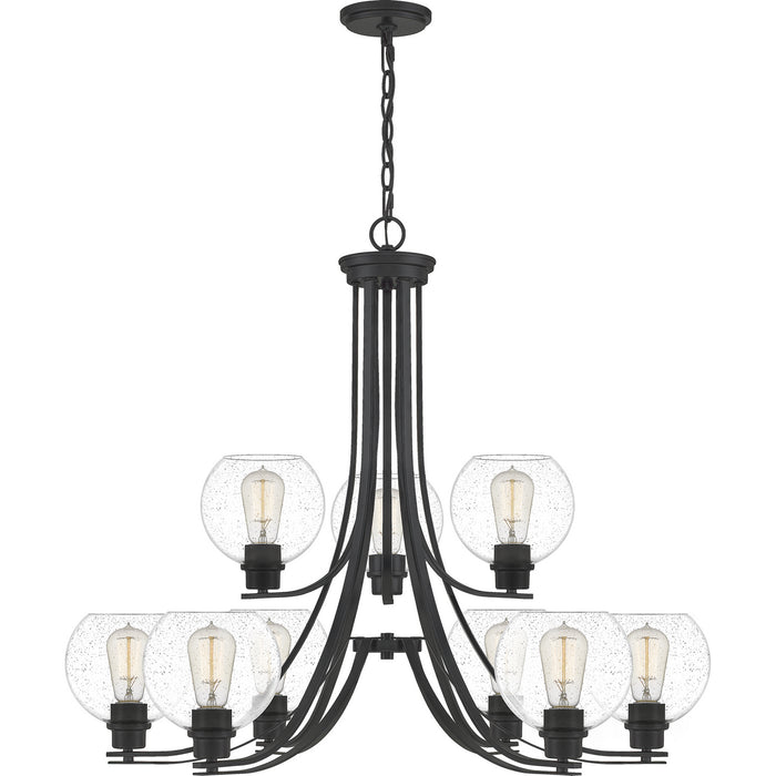 Quoizel - PRUS5034MBK - Nine Light Chandelier - Pruitt - Matte Black