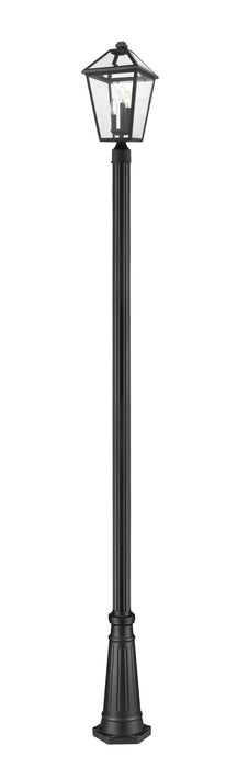 Z-Lite - 579PHBR-519P-BK - Three Light Outdoor Post Mounted Fixture - Talbot - Black