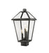 Z-Lite - 579PHBS-BK - Three Light Outdoor Post Mount Fixture - Talbot - Black