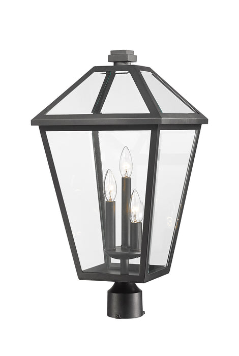 Z-Lite - 579PHXLR-BK - Three Light Outdoor Post Mount Fixture - Talbot - Black
