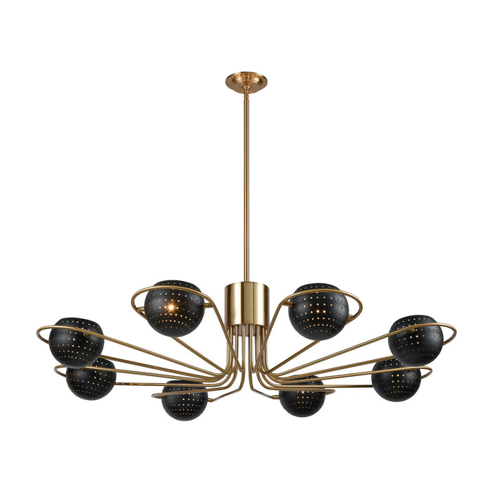 ELK Home - D3875 - Eight Light Chandelier - Scarab - Satin Brass