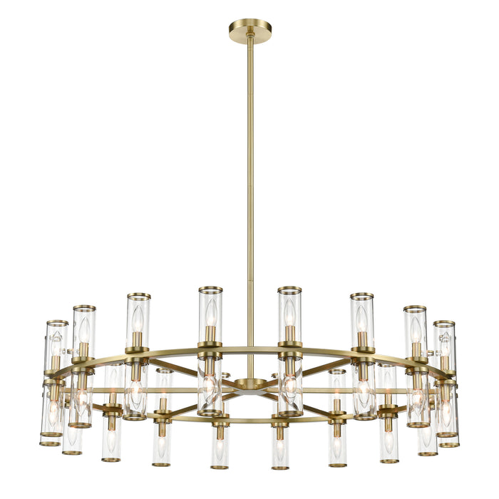 Alora - CH309036NBCG - 36 Light Chandelier - Revolve - Clear Glass/Natural Brass