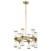 Alora - CH309066NBCG - 12 Light Chandelier - Revolve - Clear Glass/Natural Brass