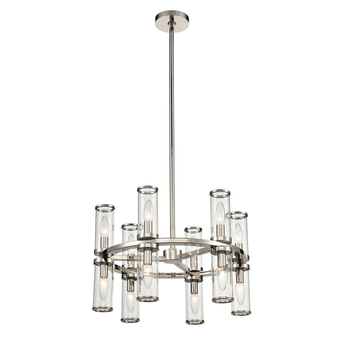 Alora - CH309066PNCG - 12 Light Chandelier - Revolve - Clear Glass/Polished Nickel