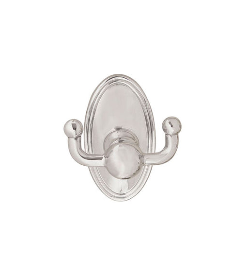 Emtek Traditional Brass Double Hook, Oval Rosette