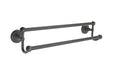 Emtek Traditional Brass Double Towel Bar 24", Regular Rosette