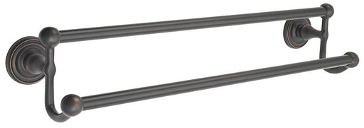 Emtek Traditional Brass Double Towel Bar 30", Regular Rosette