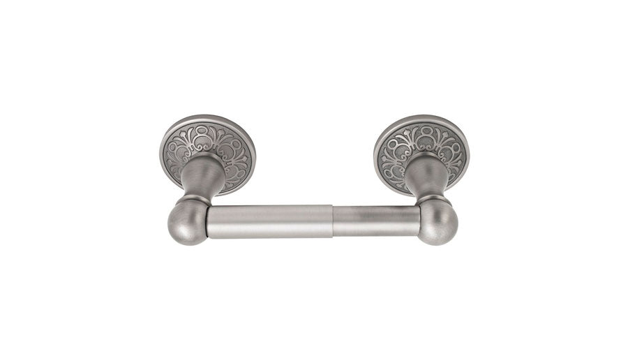 Emtek Traditional Brass Paper Holder Spring Rod Style, Lancaster Rosette