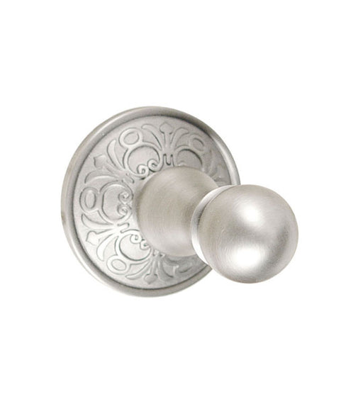 Emtek Traditional Brass Single Hook Post, Lancaster Rosette