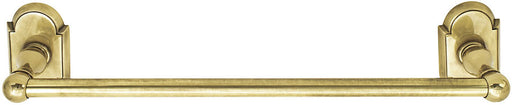 Emtek Traditional Brass Towel Bar 18", #8 Rosette