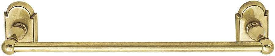 Emtek Traditional Brass Towel Bar 18", #8 Rosette