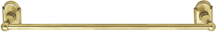 Emtek Traditional Brass Towel Bar 30", #8 Rosette
