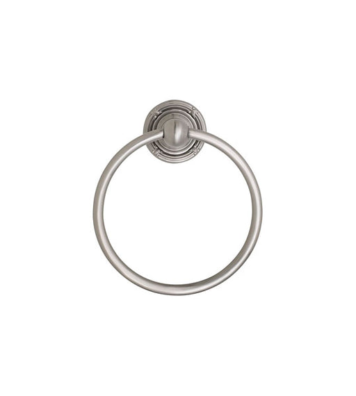 Emtek Traditional Brass Towel Ring, Ribbon & Reed Rosette