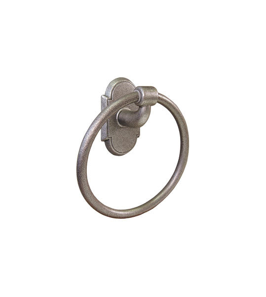 Emtek Wrought Steel Towel Ring 6-1/2", #1 Rosette