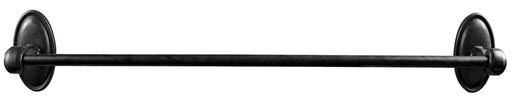 Emtek Tuscany Bronze Sgl Towel Bar 18", #14 Rosette