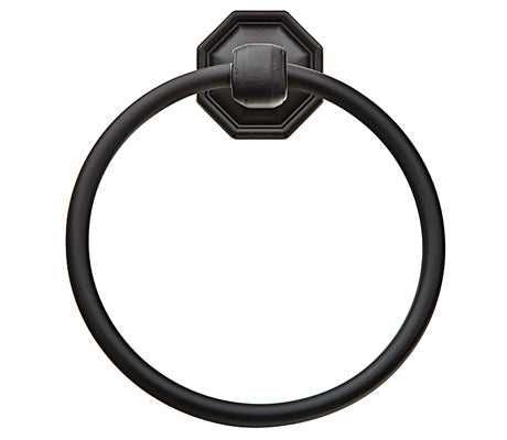 Emtek Tuscany Bronze Towel Ring 6-1/2", #15 Rosette