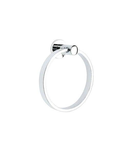 Emtek Modern Brass Towel Ring, Small Disc Rosette
