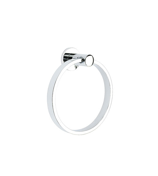 Emtek Modern Brass Towel Ring, Small Disc Rosette