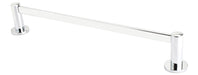 Emtek Modern Brass Towel Bar 18", Small Disc Rosette