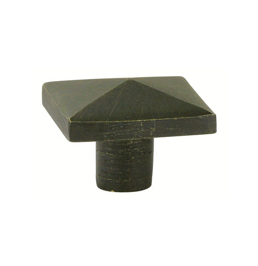 Emtek Sandcast Bronze Square Knob, 1-5/8"