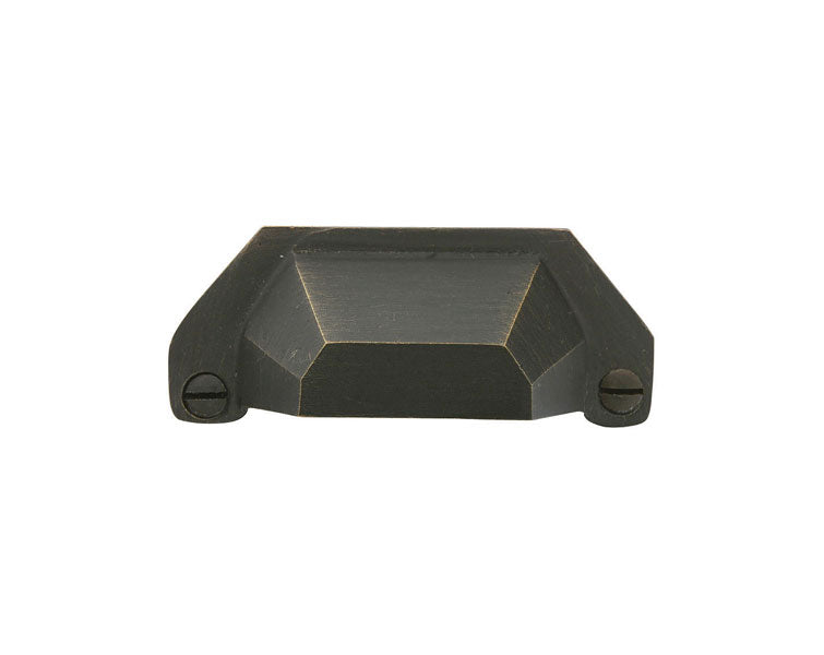 Emtek Sandcast Bronze Bin Pull, 4" C-C