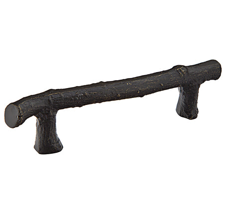 Emtek Sandcast Bronze Twig Pull, 3" C-C