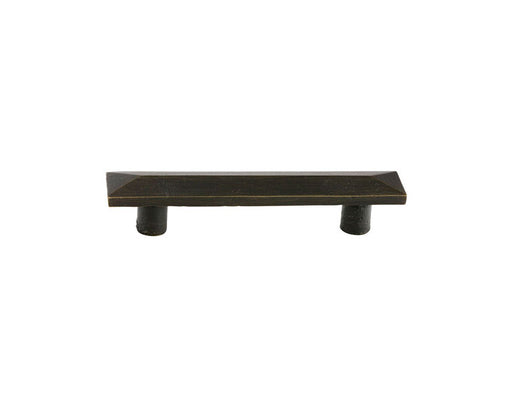 Emtek Sandcast Bronze Pyramid Pull, 4" C-C