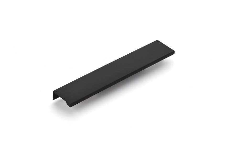 Emtek Cabinet Edge Pull, 8", Flat Black