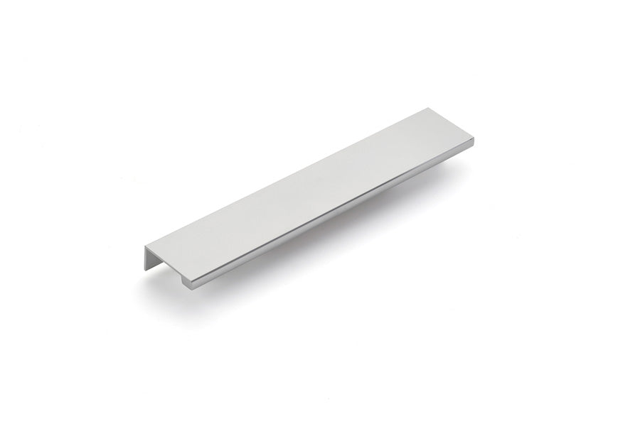 Emtek Cabinet Edge Pull, 8", Polished Chrome