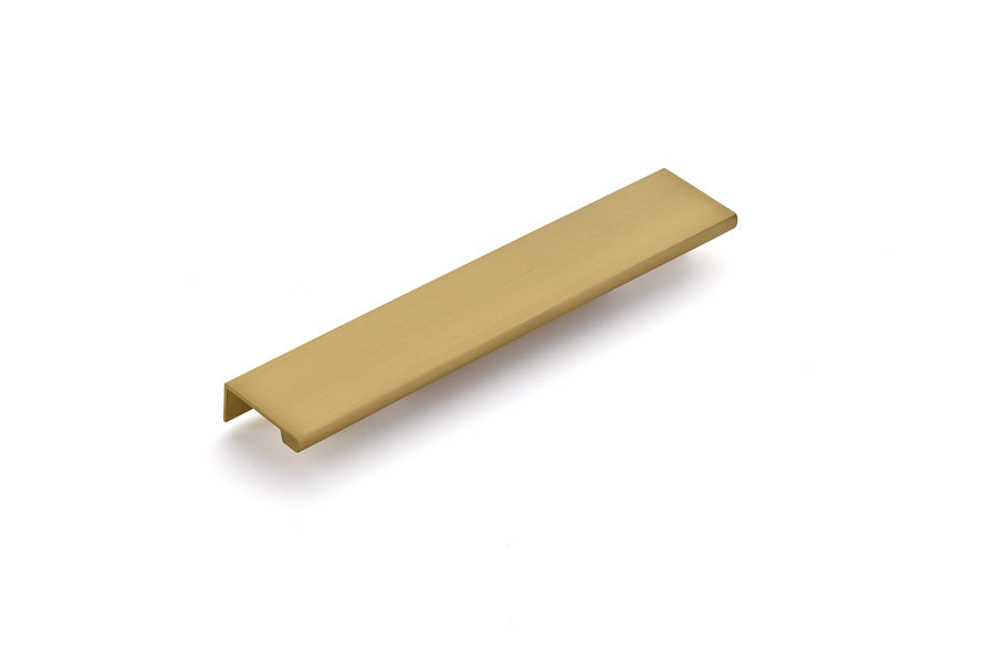 Emtek Cabinet Edge Pull, 8", Satin Brass