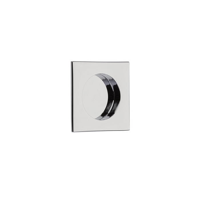 Square Flush Pull W/Round Bore, US26