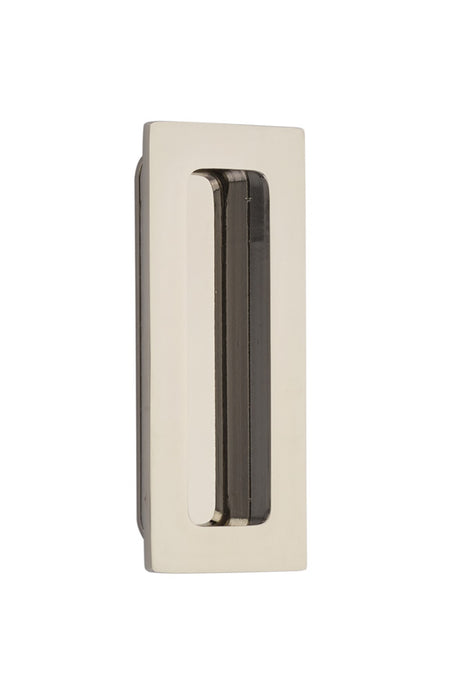 Brass Modern Rectangular Flush Pull 4", US14 Lifetime