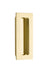 Brass Modern Rectangular Flush Pull 4", US3 Lifetime