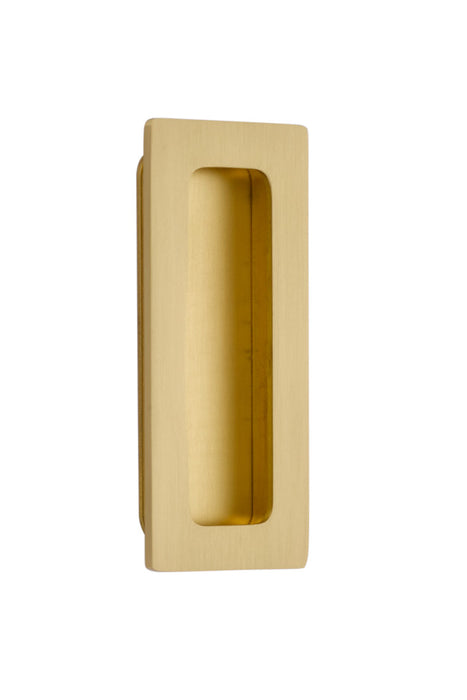 Brass Modern Rectangular Flush Pull 4", US4