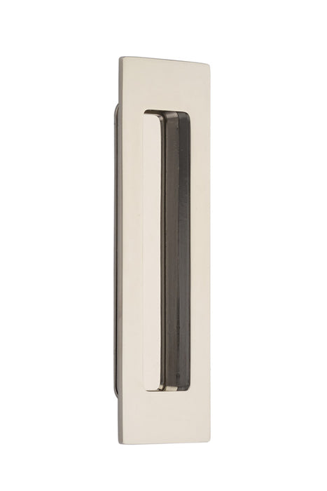 Brass Modern Rectangular Flush Pull 6", US14 Lifetime