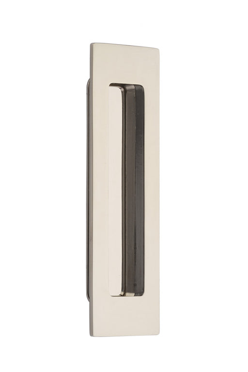 Brass Modern Rectangular Flush Pull 6", US14 Lifetime