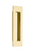 Brass Modern Rectangular Flush Pull 6", US3 Lifetime